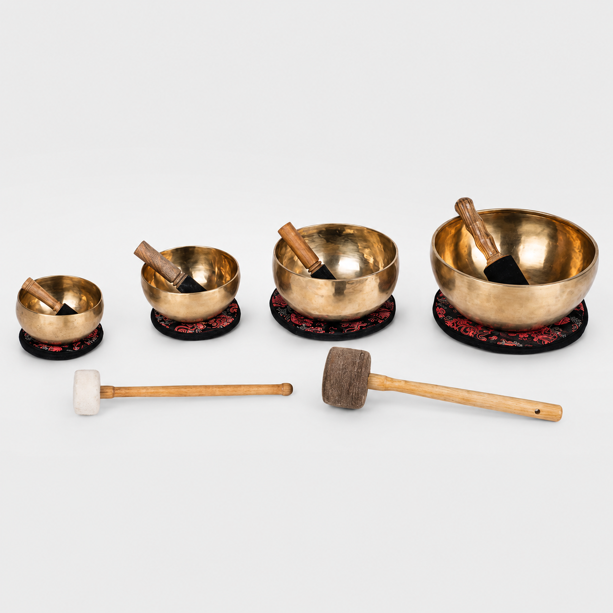 Bronzen Klankschalen set van 4 Stuks