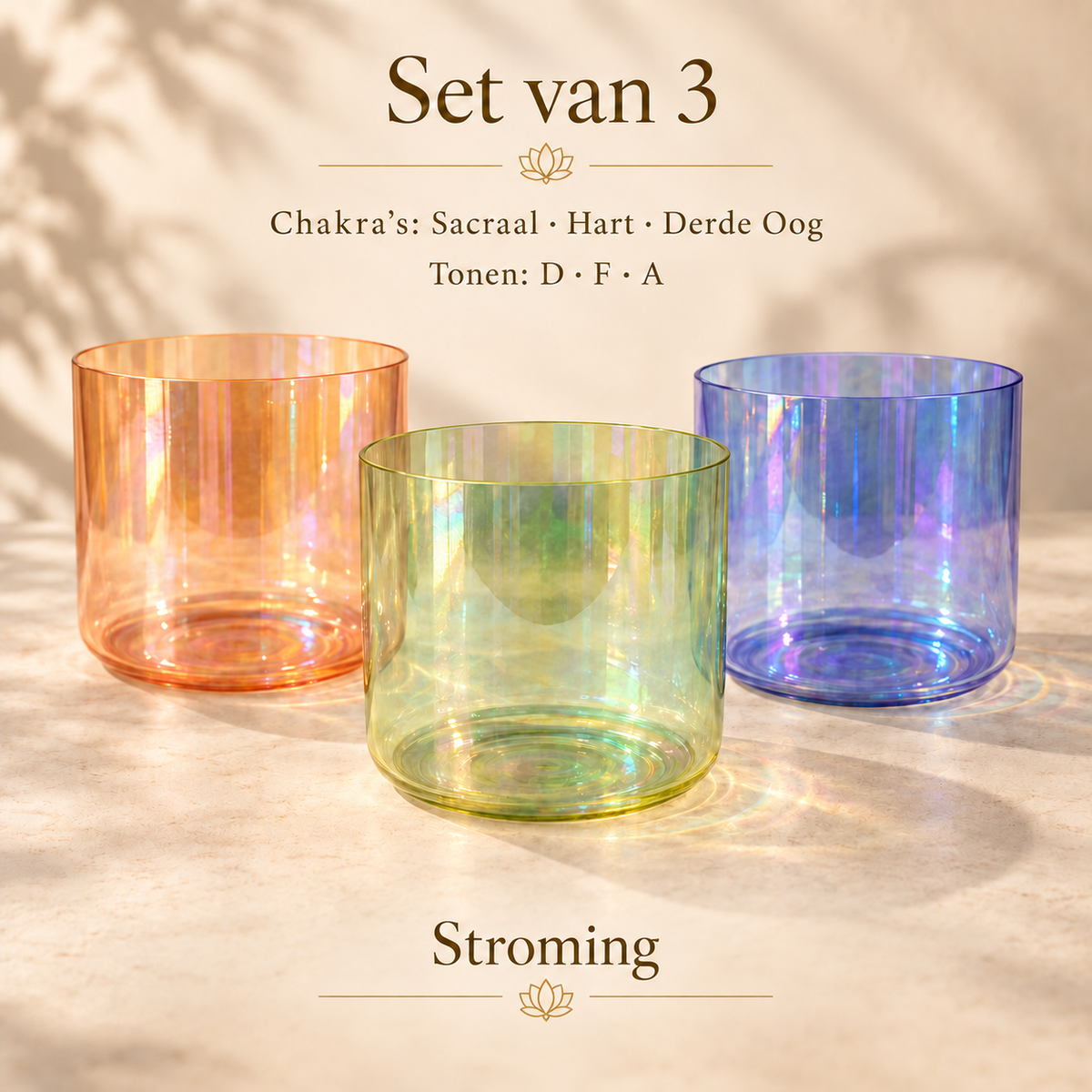Set van 3 Alchemy Kristallen Klankschalen | Kies of Maak combinatie