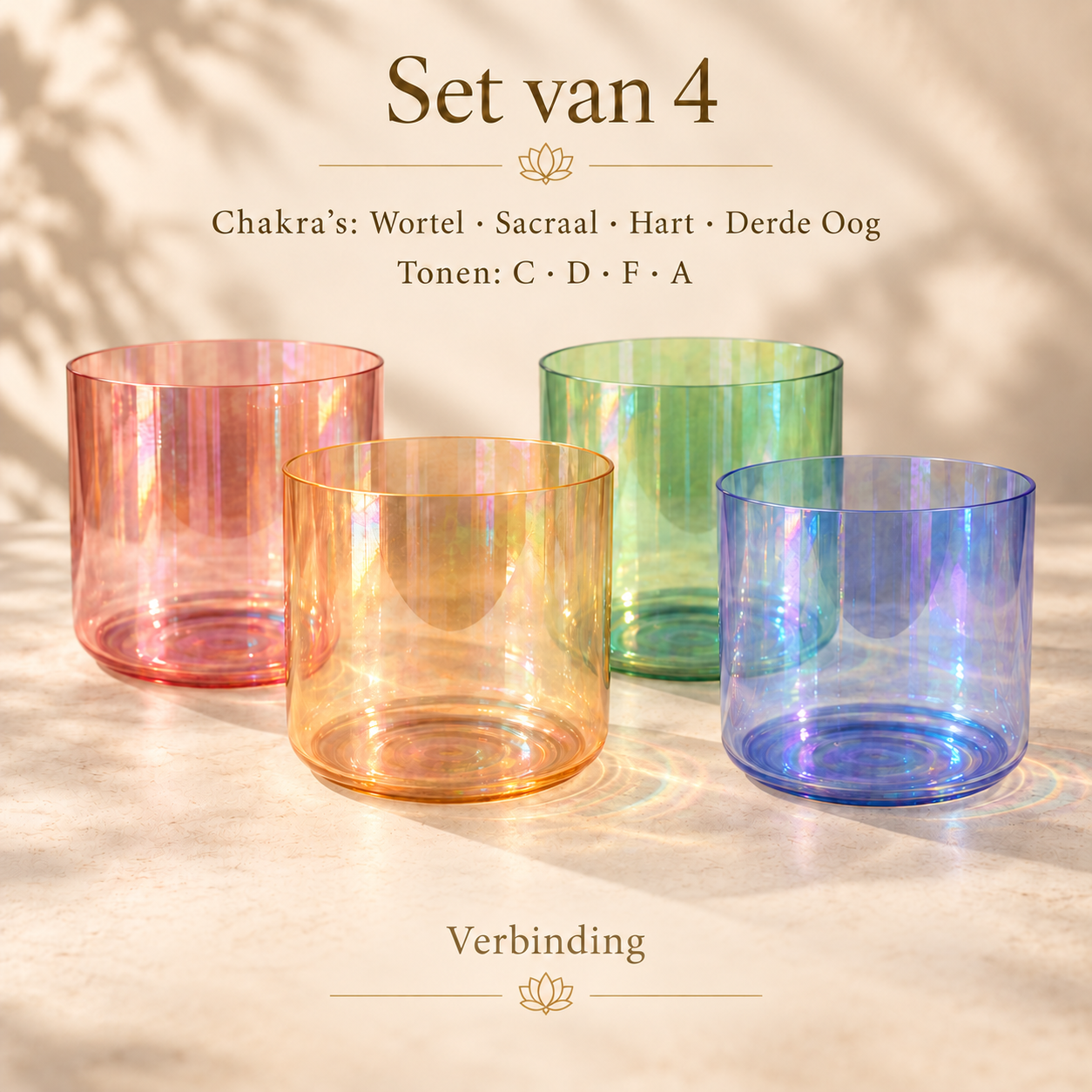 Set van 4 Alchemy Kristallen Klankschalen | Kies of Maak combinatie