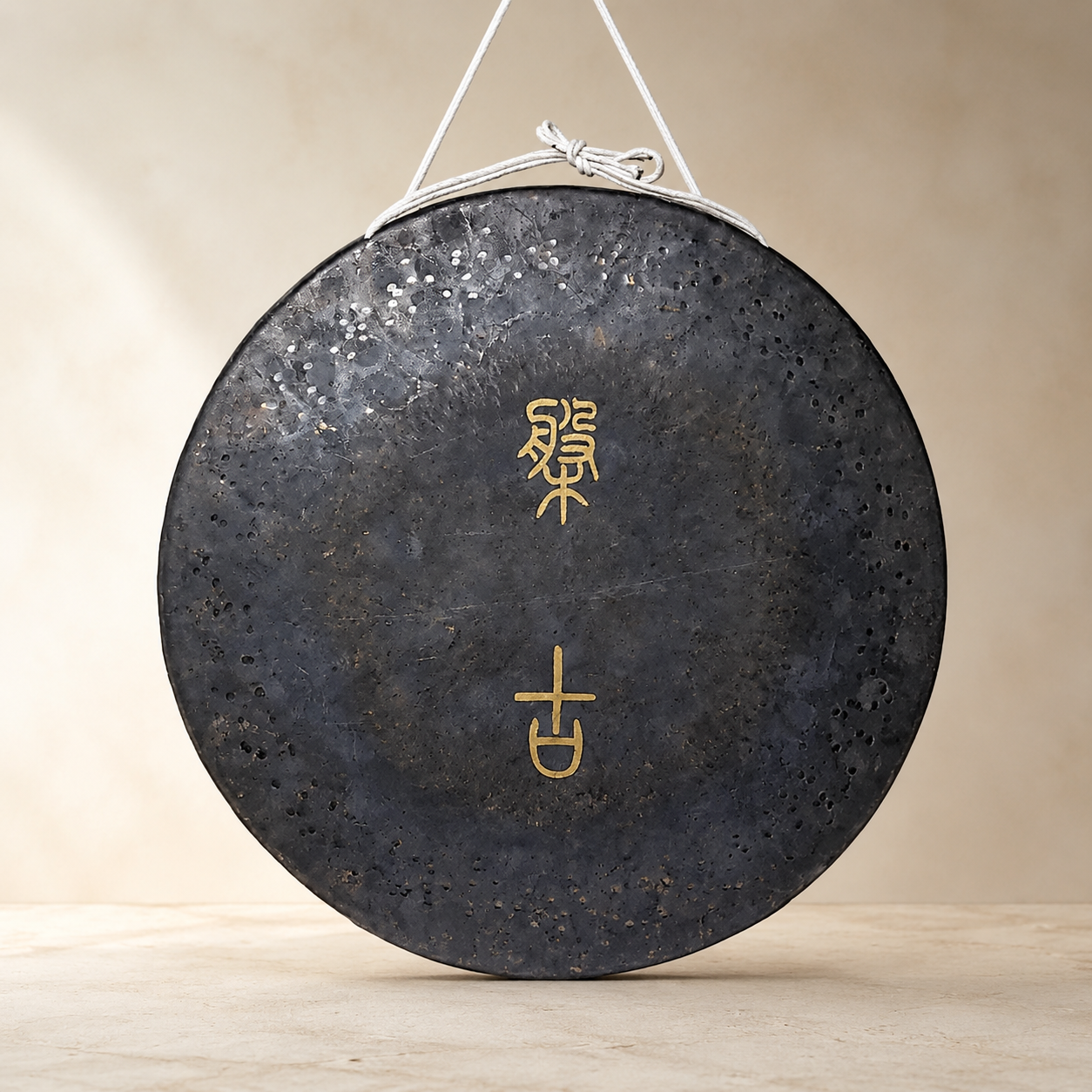 Aarde Tonen Gong 70 cm – Handgemaakt Brons