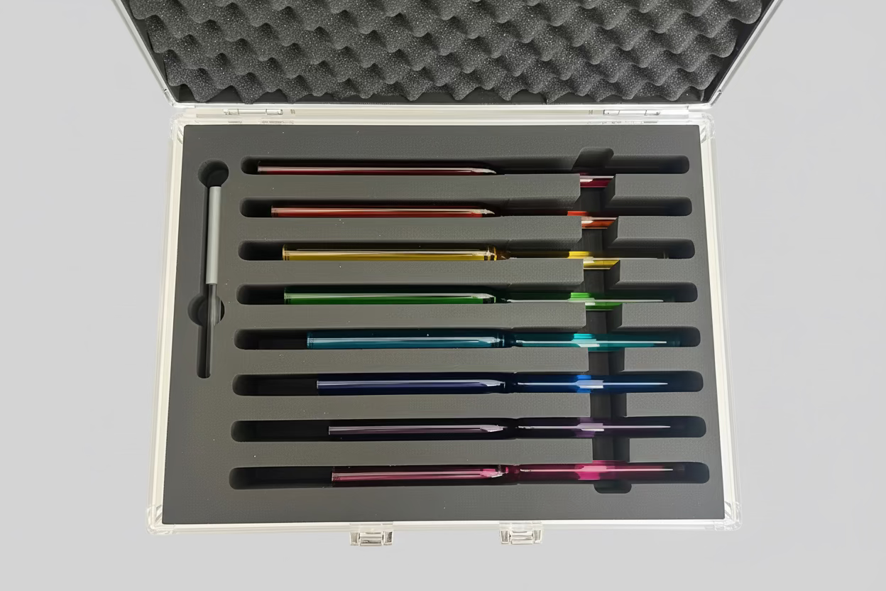 7 Chakra Kristallen Stemvorken in Koffer