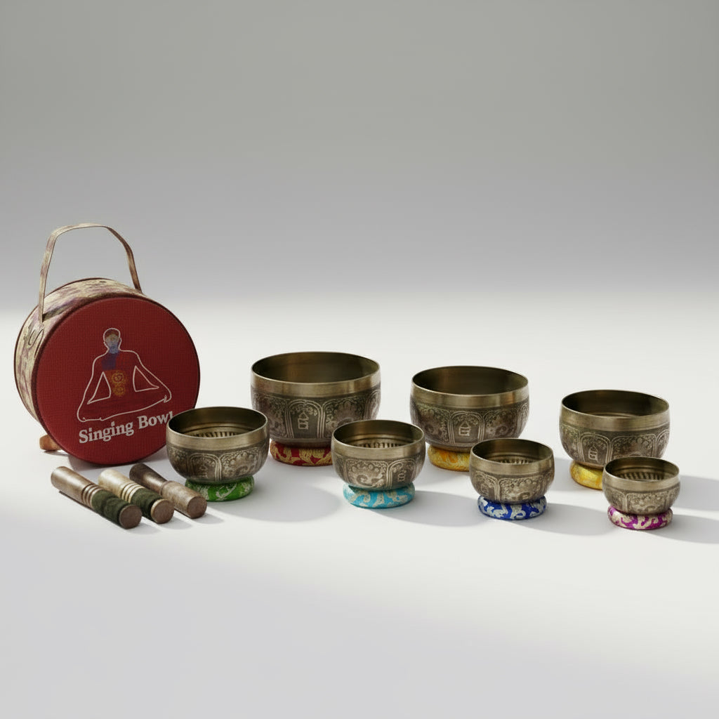 7 Chakra klankschalen - Buddha set
